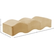 Meridian Furniture Wave Camel Velvet Bench