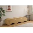 Meridian Furniture Wave Camel Velvet Bench