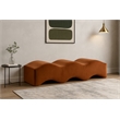 Meridian Furniture Wave Cognac Velvet Bench