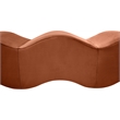 Meridian Furniture Wave Cognac Velvet Bench