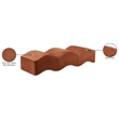 Meridian Furniture Wave Cognac Velvet Bench