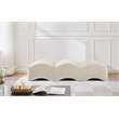 Meridian Furniture Wave Cream Velvet Bench