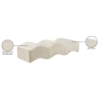 Meridian Furniture Wave Cream Velvet Bench