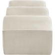 Meridian Furniture Wave Cream Velvet Bench