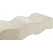 Meridian Furniture Wave Cream Velvet Bench