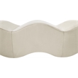 Meridian Furniture Wave Cream Velvet Bench