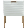 Meridian Furniture Aimee Cream Vegan Leather Dining Arm Chair
