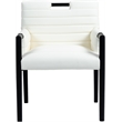 Meridian Furniture Aimee Cream Vegan Leather Dining Arm Chair