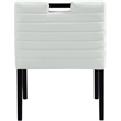Meridian Furniture Aimee Cream Vegan Leather Dining Arm Chair