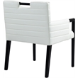 Meridian Furniture Aimee Cream Vegan Leather Dining Arm Chair