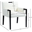 Meridian Furniture Aimee Cream Vegan Leather Dining Arm Chair