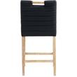 Meridian Furniture Aimee Black Vegan Leather Counter Stool