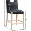 Meridian Furniture Aimee Black Vegan Leather Counter Stool