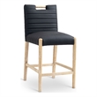 Meridian Furniture Aimee Black Vegan Leather Counter Stool