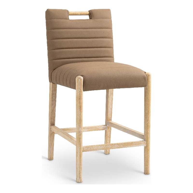 Meridian Furniture Aimee Brown Vegan Leather Counter Stool