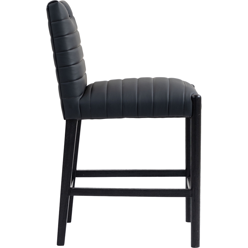 Meridian Furniture Aimee Black Vegan Leather Counter Stool
