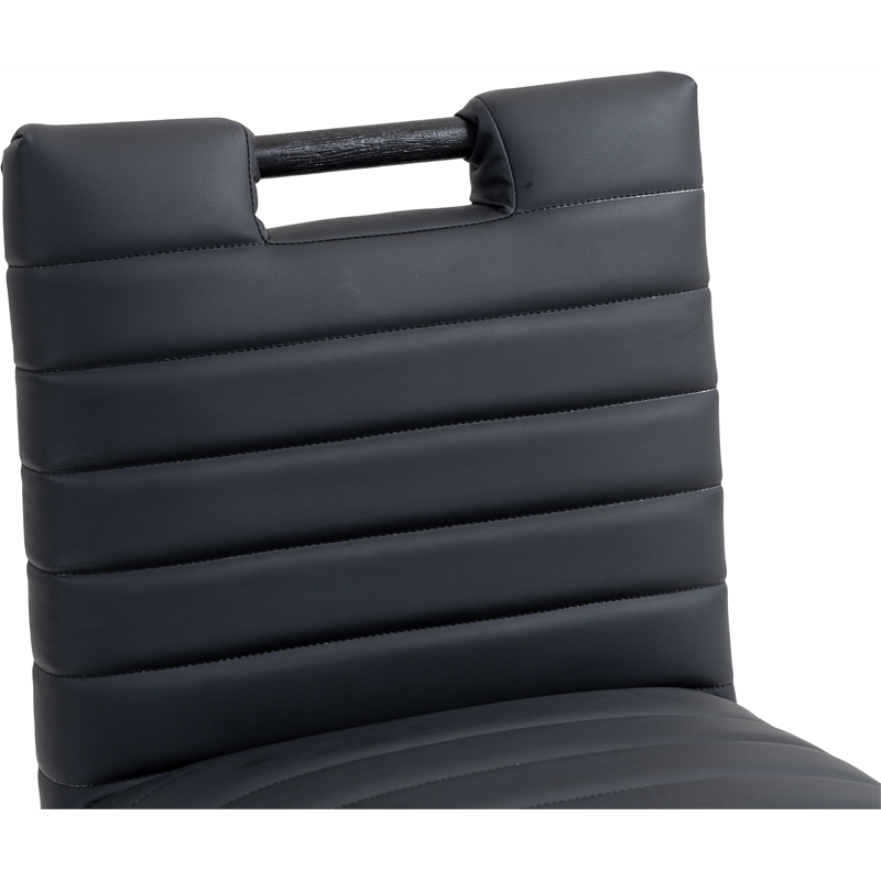 Meridian Furniture Aimee Black Vegan Leather Counter Stool