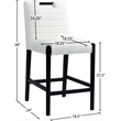 Meridian Furniture Aimee Cream Vegan Leather Counter Stool