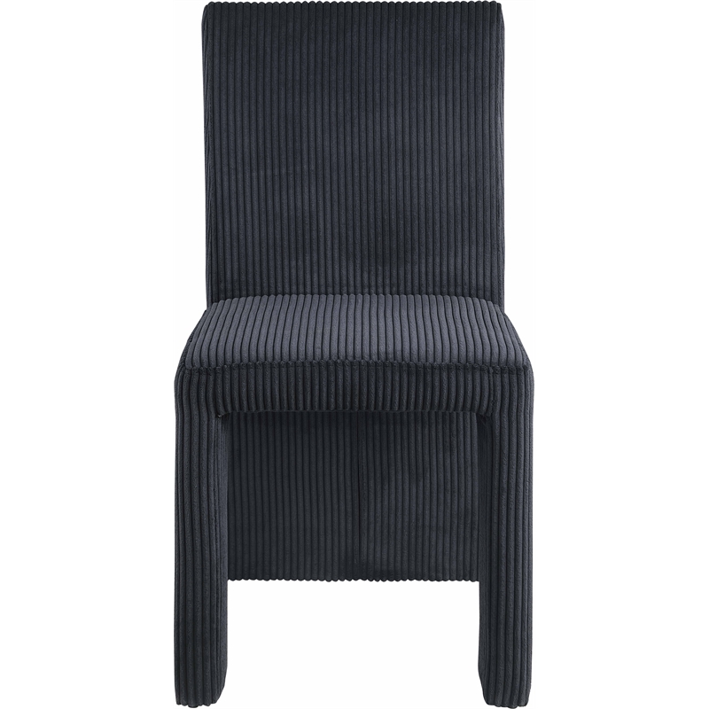 Meridian Furniture Benson Black Microsuede Corduroy Dining Chair (Set of 2)
