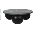 Meridian Furniture Treviso Green Marble and Mango Wood Coffee Table