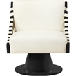Meridian Furniture Millwin Cream Vegan Leather Swivel Accent Chair