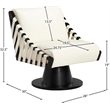Meridian Furniture Millwin Cream Vegan Leather Swivel Accent Chair