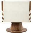 Meridian Furniture Millwin Cream Vegan Leather Swivel Accent Chair