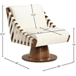 Meridian Furniture Millwin Cream Vegan Leather Swivel Accent Chair
