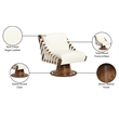 Meridian Furniture Millwin Cream Vegan Leather Swivel Accent Chair
