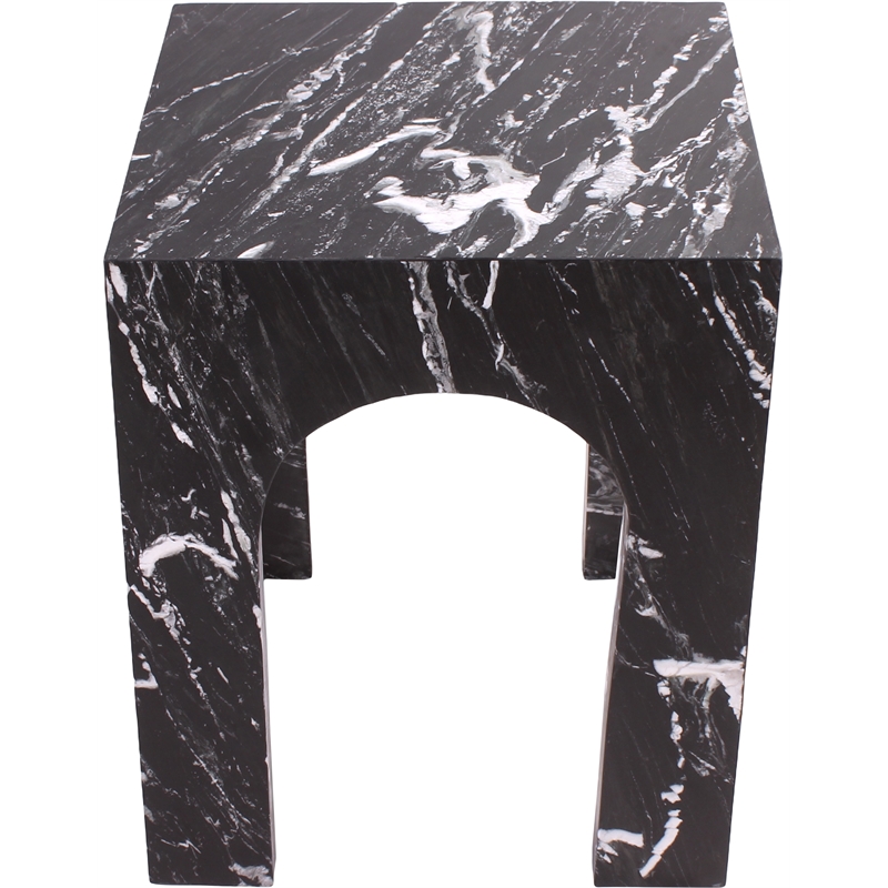 Meridian Furniture Palermo Black Marble End Table