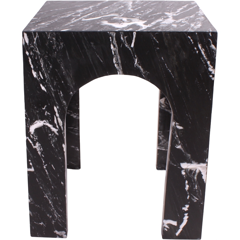 Meridian Furniture Palermo Black Marble End Table
