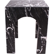 Meridian Furniture Palermo Black Marble End Table