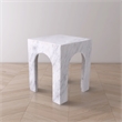 Meridian Furniture Palermo White Marble End Table
