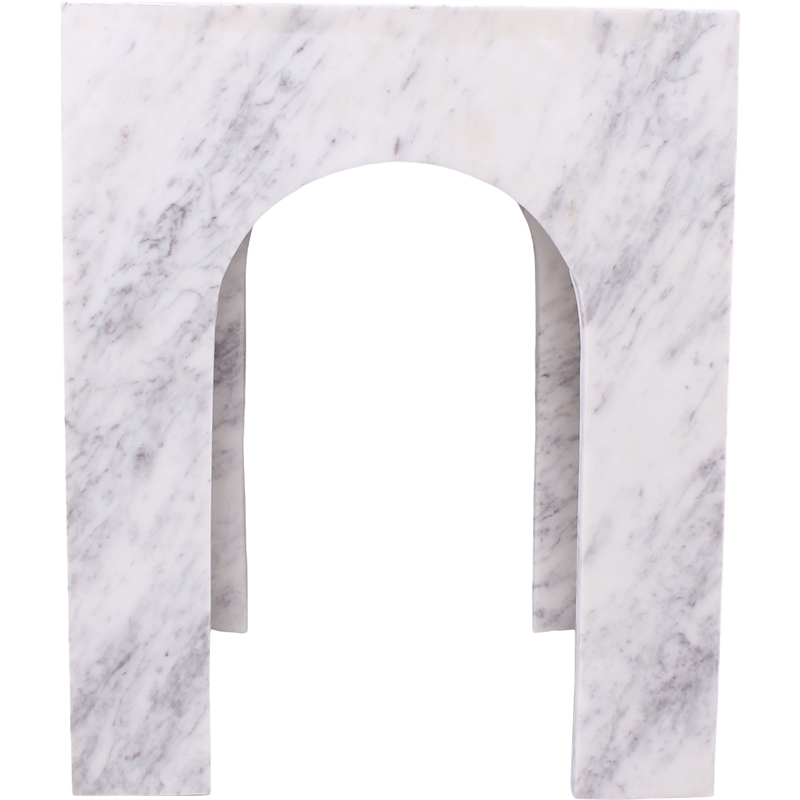Meridian Furniture Palermo White Marble End Table
