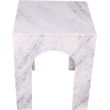Meridian Furniture Palermo White Marble End Table