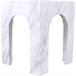 Meridian Furniture Palermo White Marble End Table