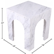 Meridian Furniture Palermo White Marble End Table