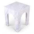 Meridian Furniture Palermo White Marble End Table