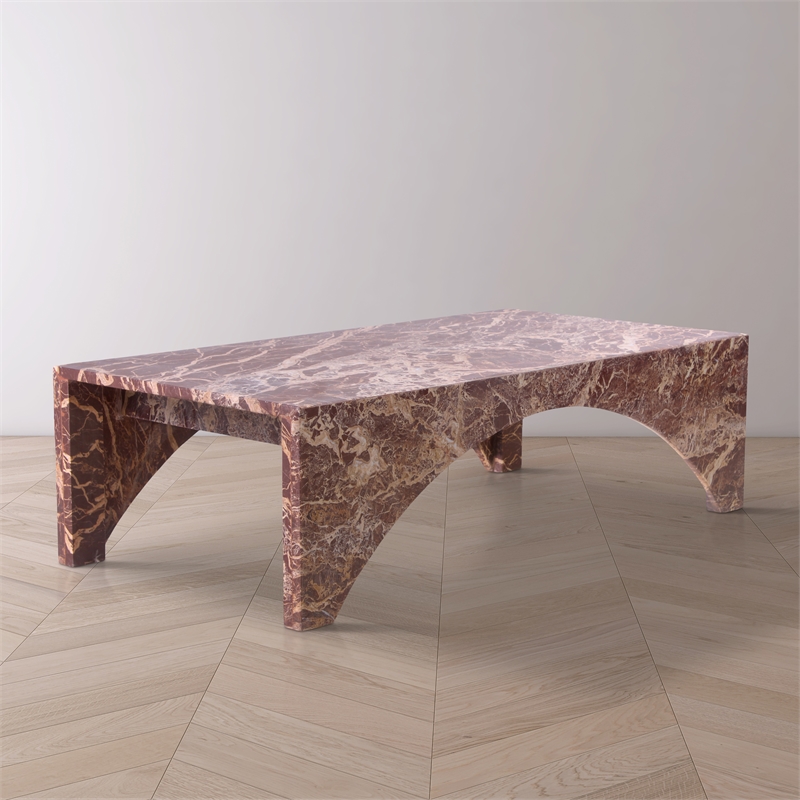Meridian Furniture Palermo Cherry Marble Coffee Table