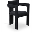Meridian Furniture Brenda Black Chenille Fabric Dining Chair (Set of 2)