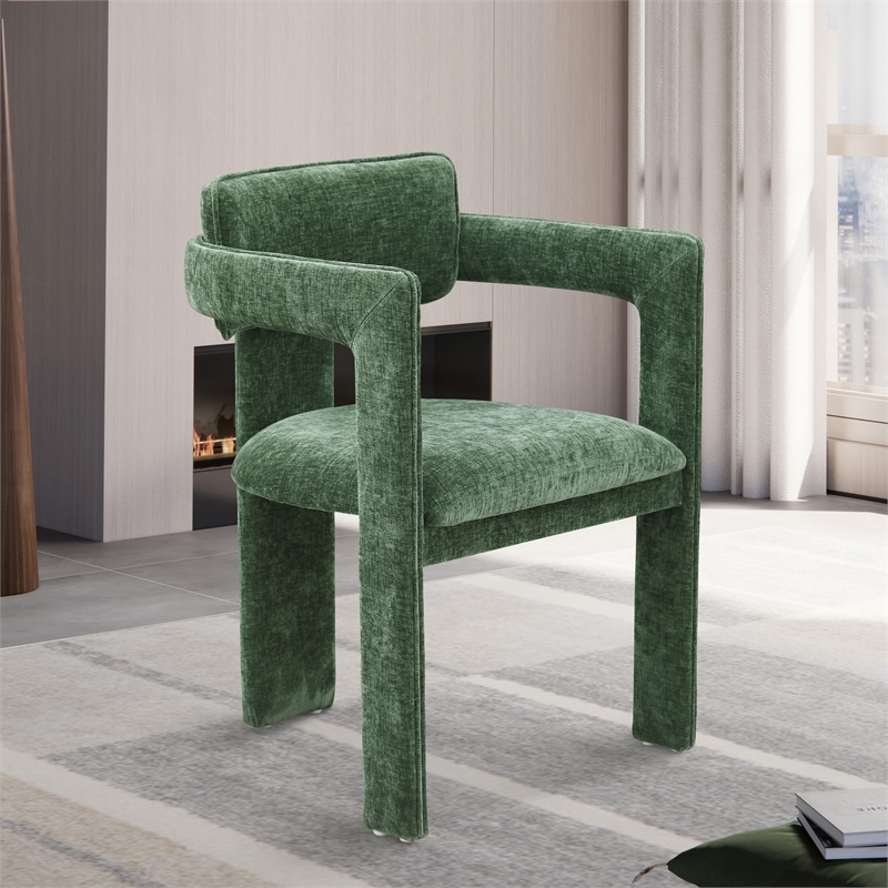 Meridian Furniture Brenda Green Chenille Fabric Dining Chair (Set of 2)