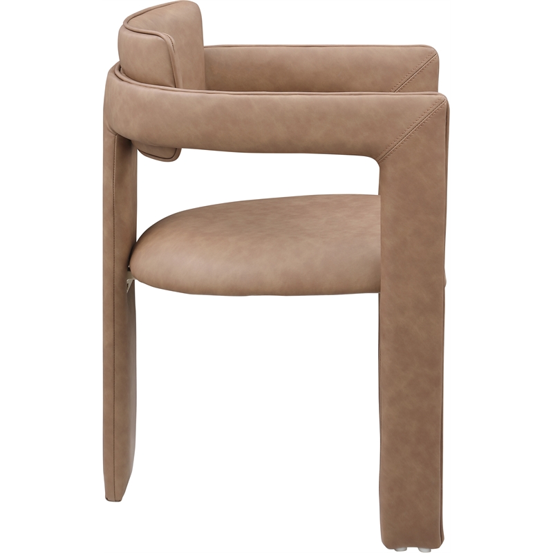 Meridian Furniture Brenda Brown Vegan Leather Dining Chair (Set of 2)