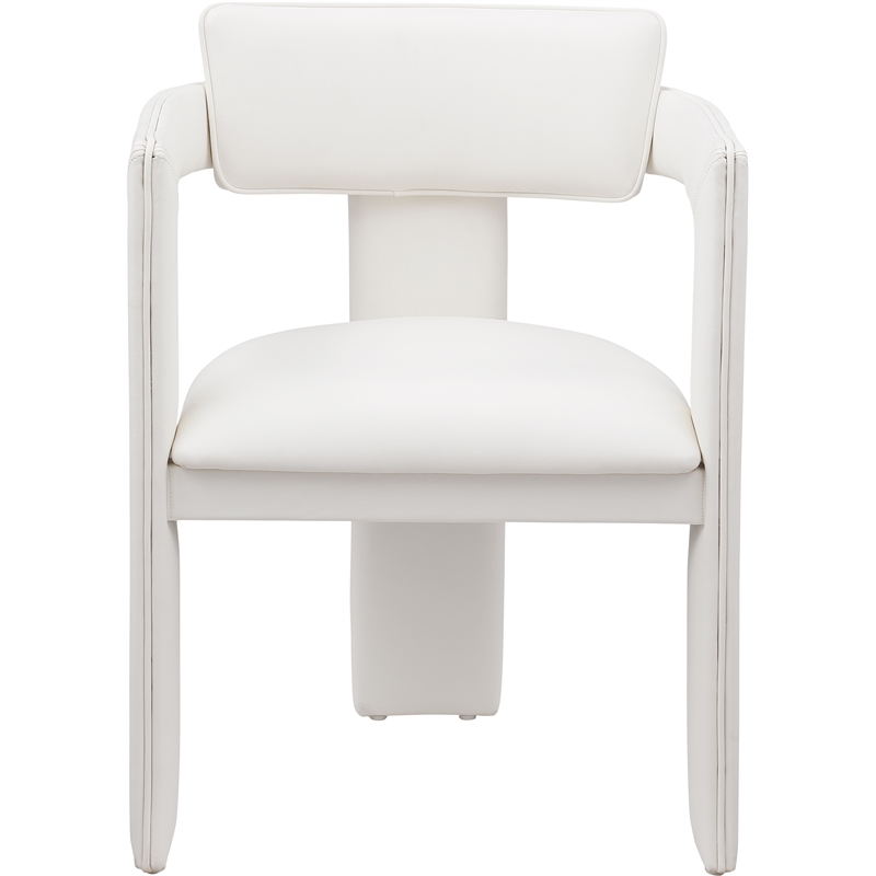 Meridian Furniture Brenda Cream Vegan Leather Dining Chair (Set of 2)