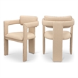 Meridian Furniture Brenda Tan Vegan Leather Dining Chair (Set of 2)