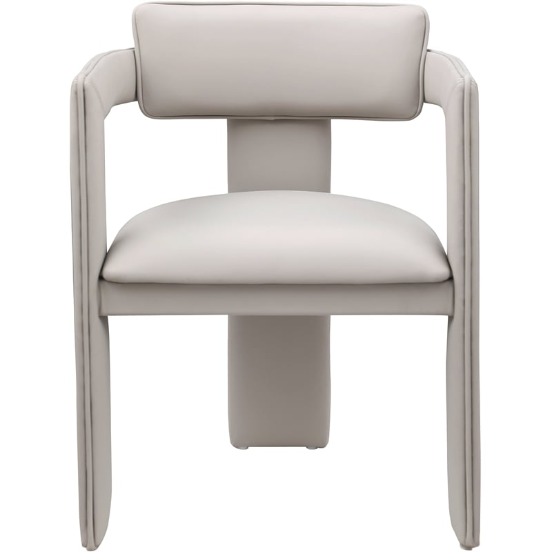 Meridian Furniture Brenda Taupe Vegan Leather Dining Chair (Set of 2)