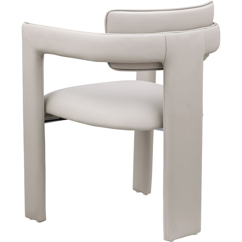 Meridian Furniture Brenda Taupe Vegan Leather Dining Chair (Set of 2)