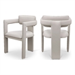 Meridian Furniture Brenda Taupe Vegan Leather Dining Chair (Set of 2)