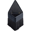 Meridian Furniture Trivoli Black Velvet Ottoman/Stool