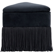 Meridian Furniture Trivoli Black Velvet Ottoman/Stool