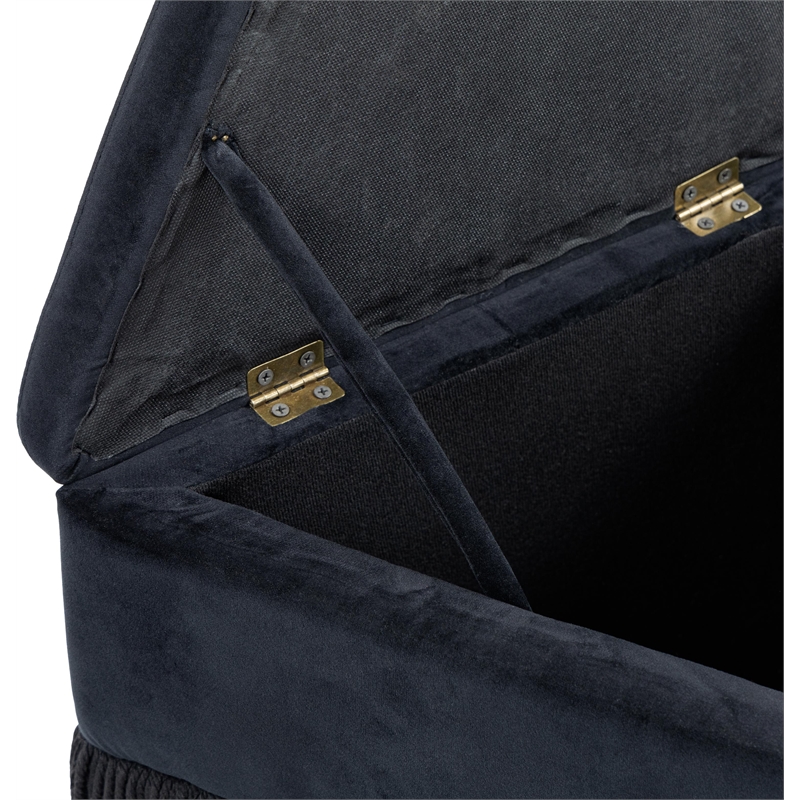 Meridian Furniture Trivoli Black Velvet Ottoman/Stool